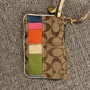 Colorblock Coach wristlet